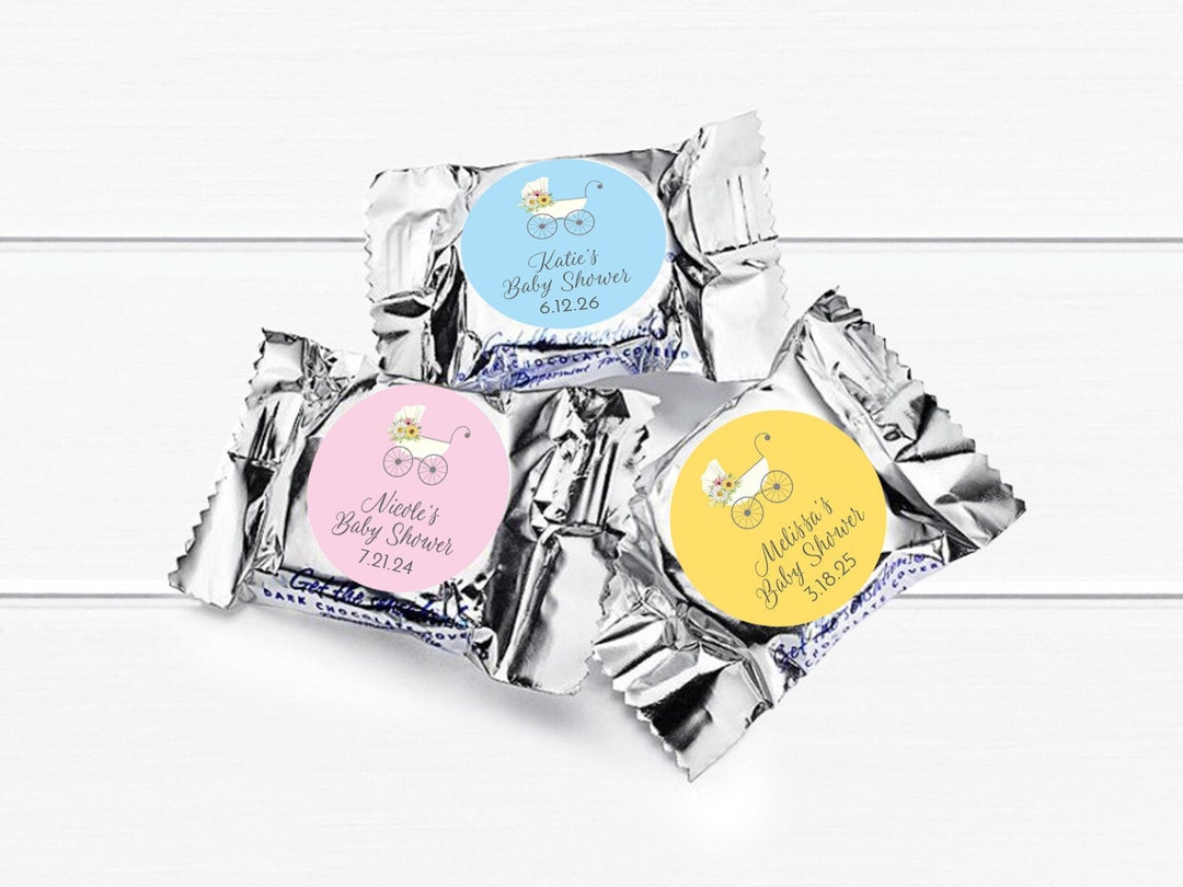 50 Pcs Baby Stroller Personalized York Peppermint Chocolates Favors Baby Shower York Chocolate MAE101 F Favors Etsy