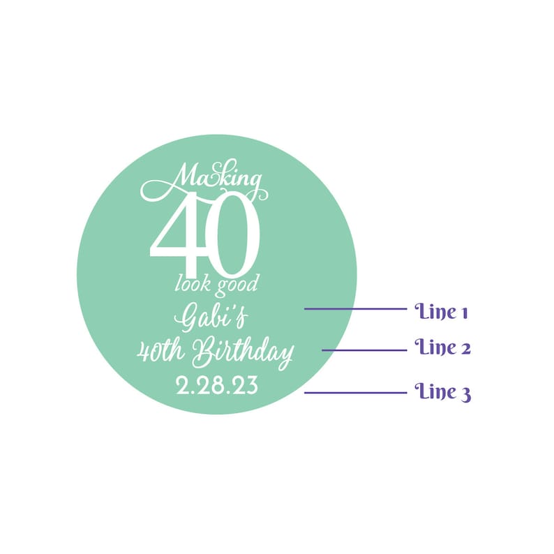 40th Birthday Favors - Personalized Lip Balm, Vanilla (Set of 12) Bild 4