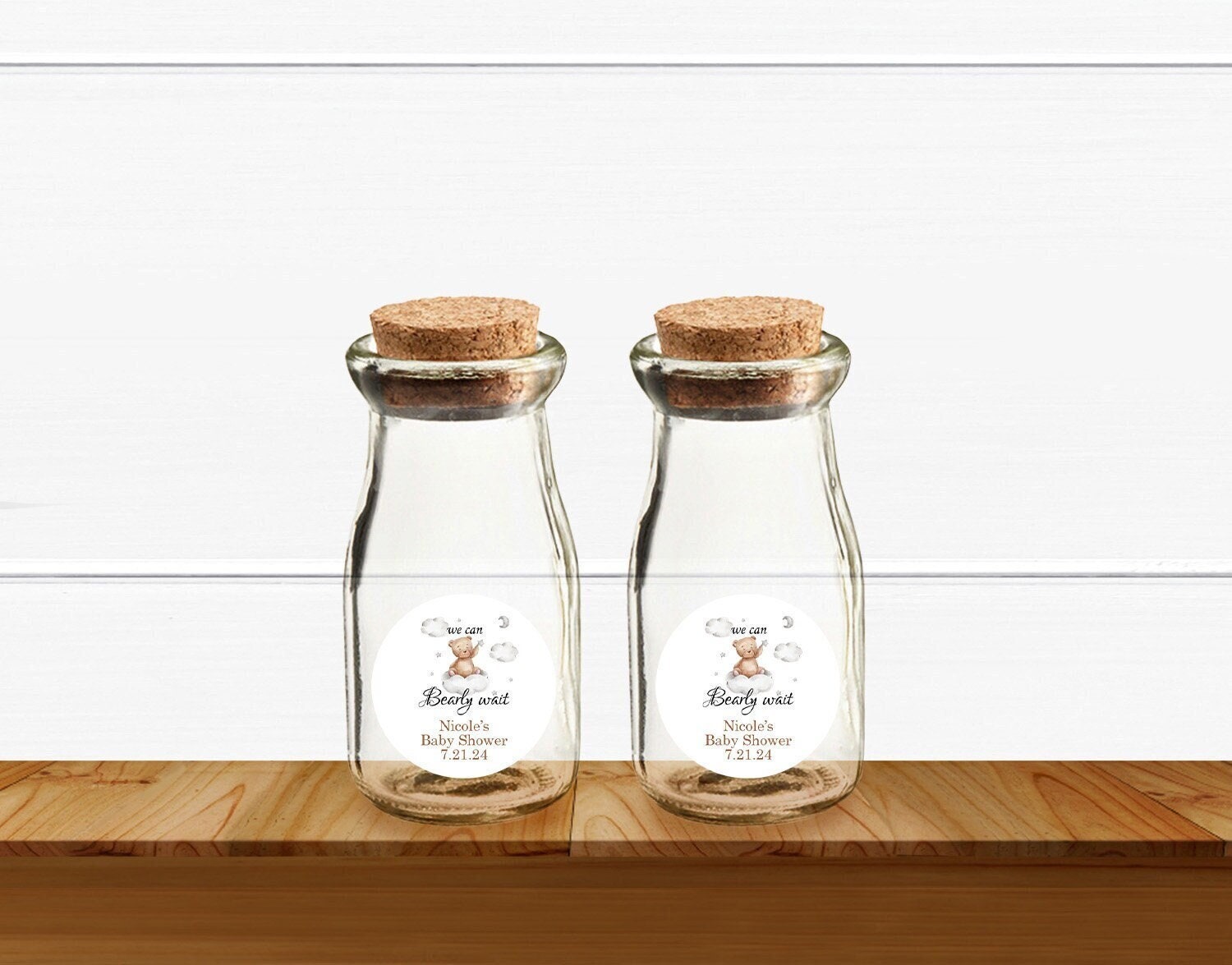 12pcs 4 x 2 Inches Small Glass Favor Jars, Milk Glass Bottles with Cork  Lid. 3.4 oz Party Favors Wedding Favors with 25pcs Label Tags and 20m  Burlap