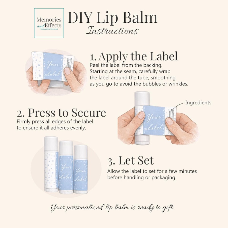 40th Birthday Favors - Personalized Lip Balm, Vanilla (Set of 12) Bild 10