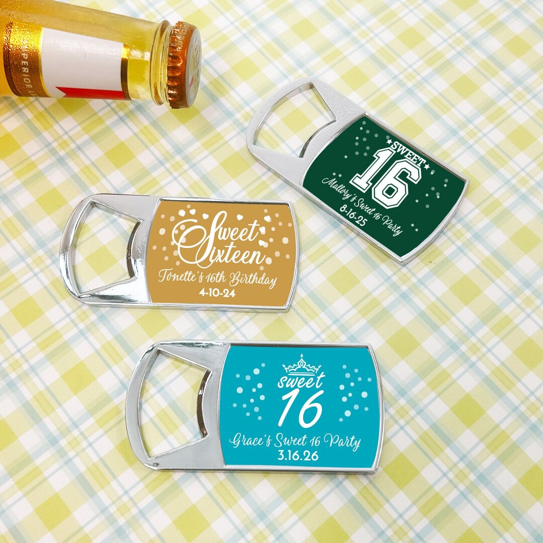Sweet 16 Favors In Bulk
 Sweet Sixteen Favors Bulk Set of 12 Personalized Bottle Opener With