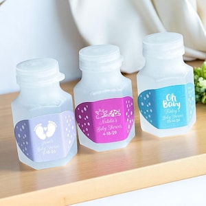24 pcs  Baby Shower Personalized Bubbles Favors - Baby Shower Favors - MAE62/BLND/JOSEF -Bubbles Baby Shower Favors