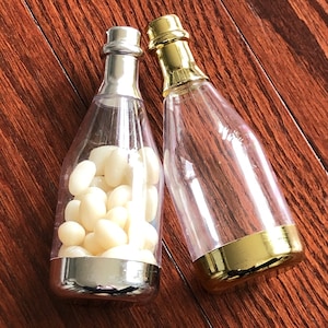 12 pcs   Plastic Champagne Bottle Favor Container