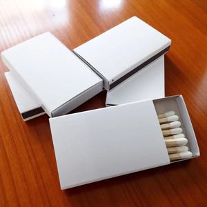 50 PIECES Plain Matchboxes - White