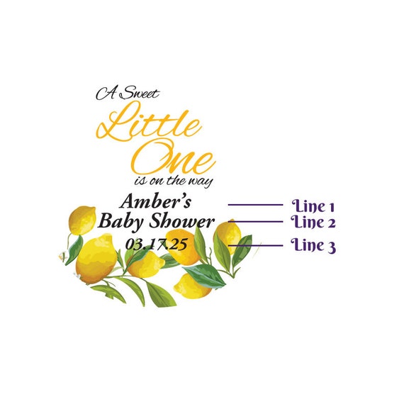 15 pcs + A Sweet Little One Personalized Water Bottle Labels, Party Favors, MAE86, Baby Shower Party Favors