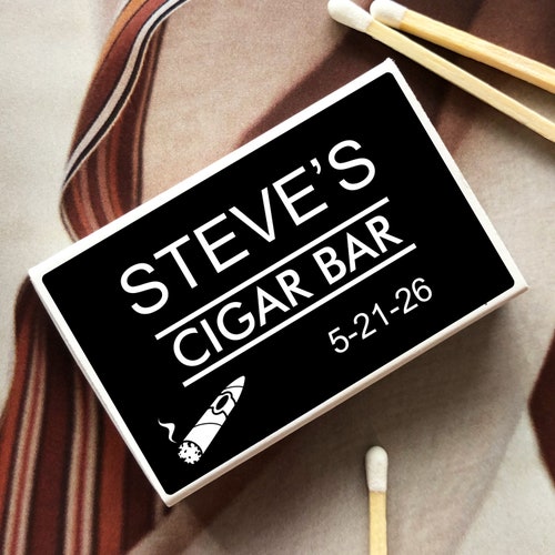 50 PIECES Cigar Bar Personalized Matches Personalized Etsy