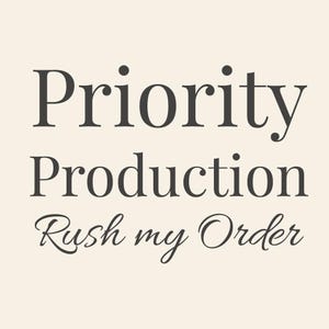 Custom Request: Priority Production/Rush Delivery March 20