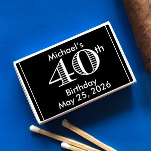 50 PIECES  Birthday Personalized Matches | Personalized Matchbox | Birthday Favor | Party Favor | MAE82154G