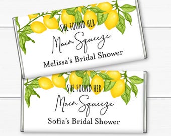 Lemon Hershey's Bridal Shower Favors: Main Squeeze Theme, Set of 12
