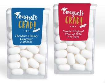 Graduation Favors, 12 pieces Congrats Grad Personalized Tic Tac Favors - Graduation Tic Tac MAE94-G Graduation Candy Favors