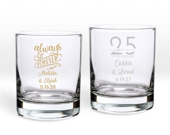 24 pcs  Wedding Anniversary Personalized Votive Shot Glass Favor - MAE71 - Votive Holder Shot Wedding Designs Party Favors