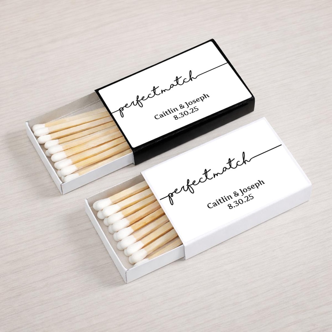 Wedding BULK Matches Set of 50, the Perfect Match Personalized Matches ...