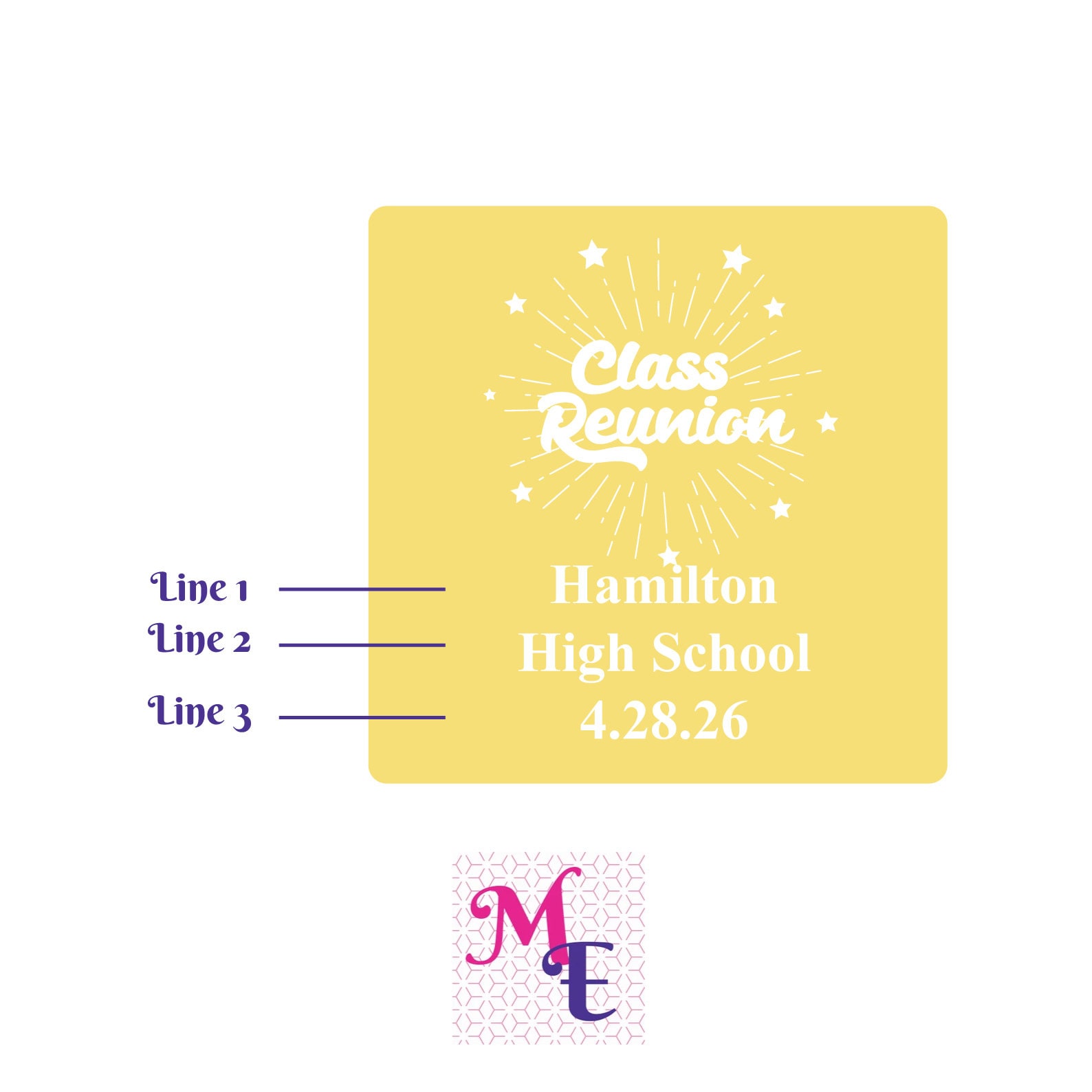 Set of 40 Class Reunion Personalized Hershey's Miniatures Chocolate ...