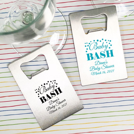24 Pcs Baby Bash Personalized Credit Card Shaped Bottle Etsy Uk