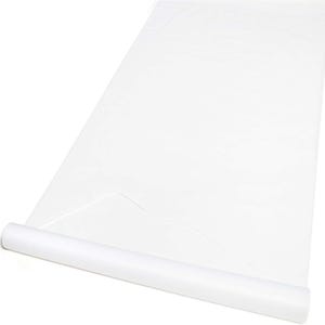 May include: A white, rolled-up aisle runner for a wedding or special event. The runner is made of a soft, luxurious fabric and is perfect for adding a touch of elegance to any occasion.