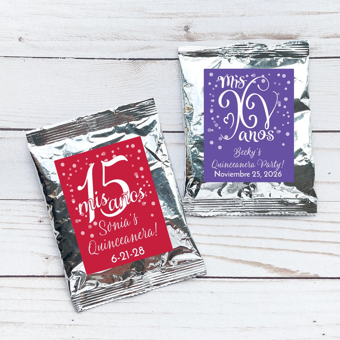 12 Pcs Mis Quince Años Personalized Coffee Favors - 15th Birthday ...