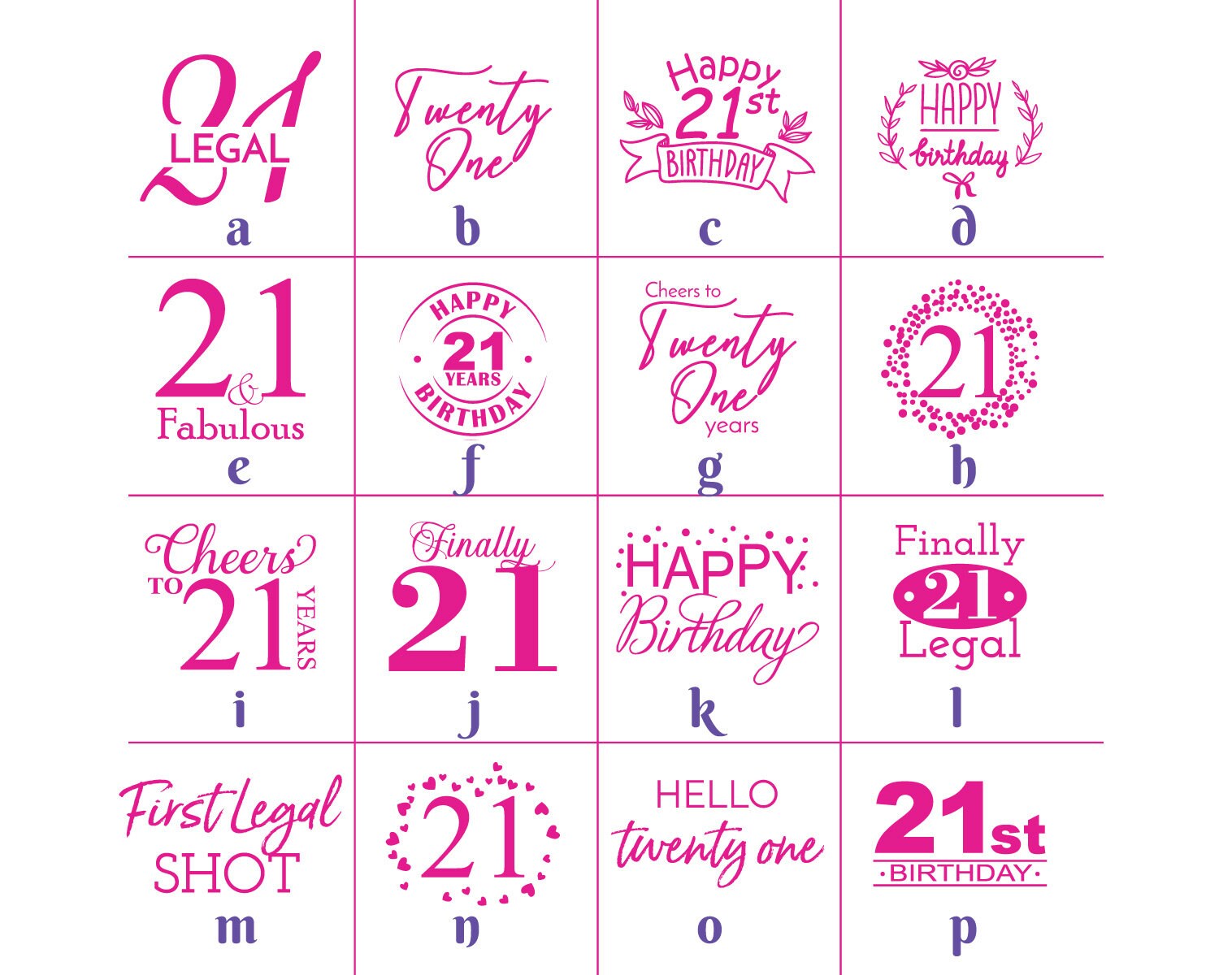 Birthday Labels, Set of 24, 21st Birthday Personalized 2 Inches Round ...