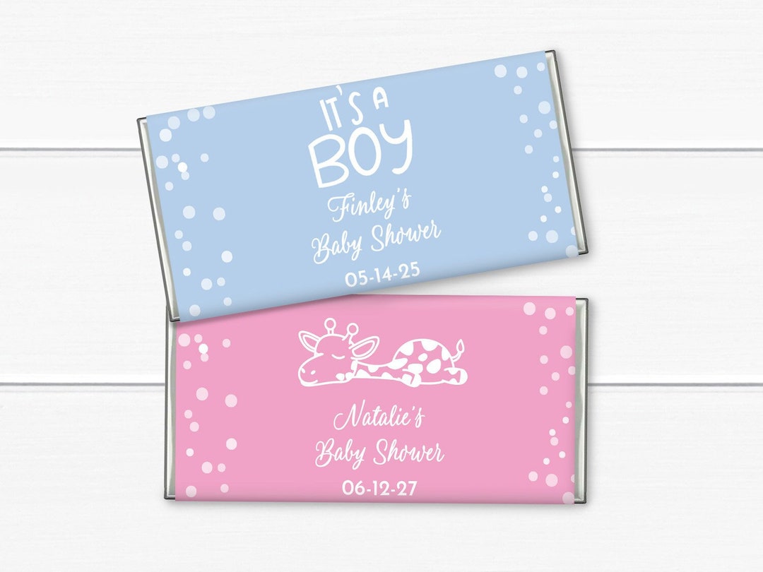 12 Pcs Baby Shower Personalized Hersheys Chocolate Bar Baby Shower