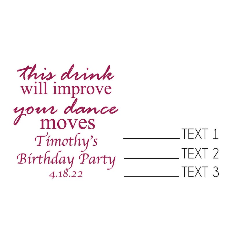 MAE73218ZA 24 pcs This Drink Will Improve Your Dance Moves Clear Square Glass Coaster