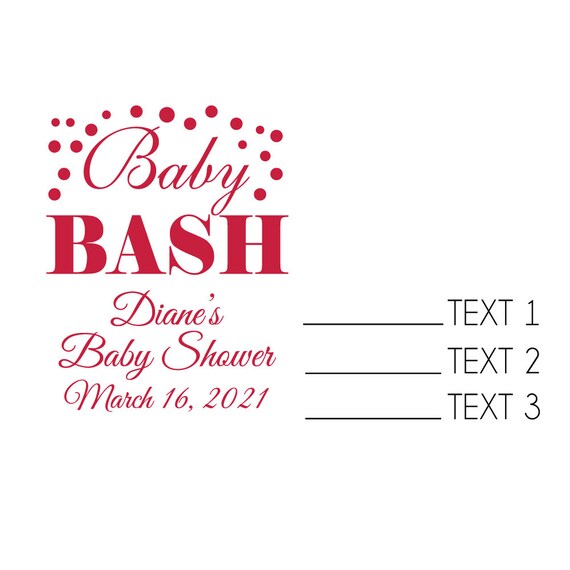 24 Pcs Baby Bash Personalized Credit Card Shaped Bottle Etsy Uk