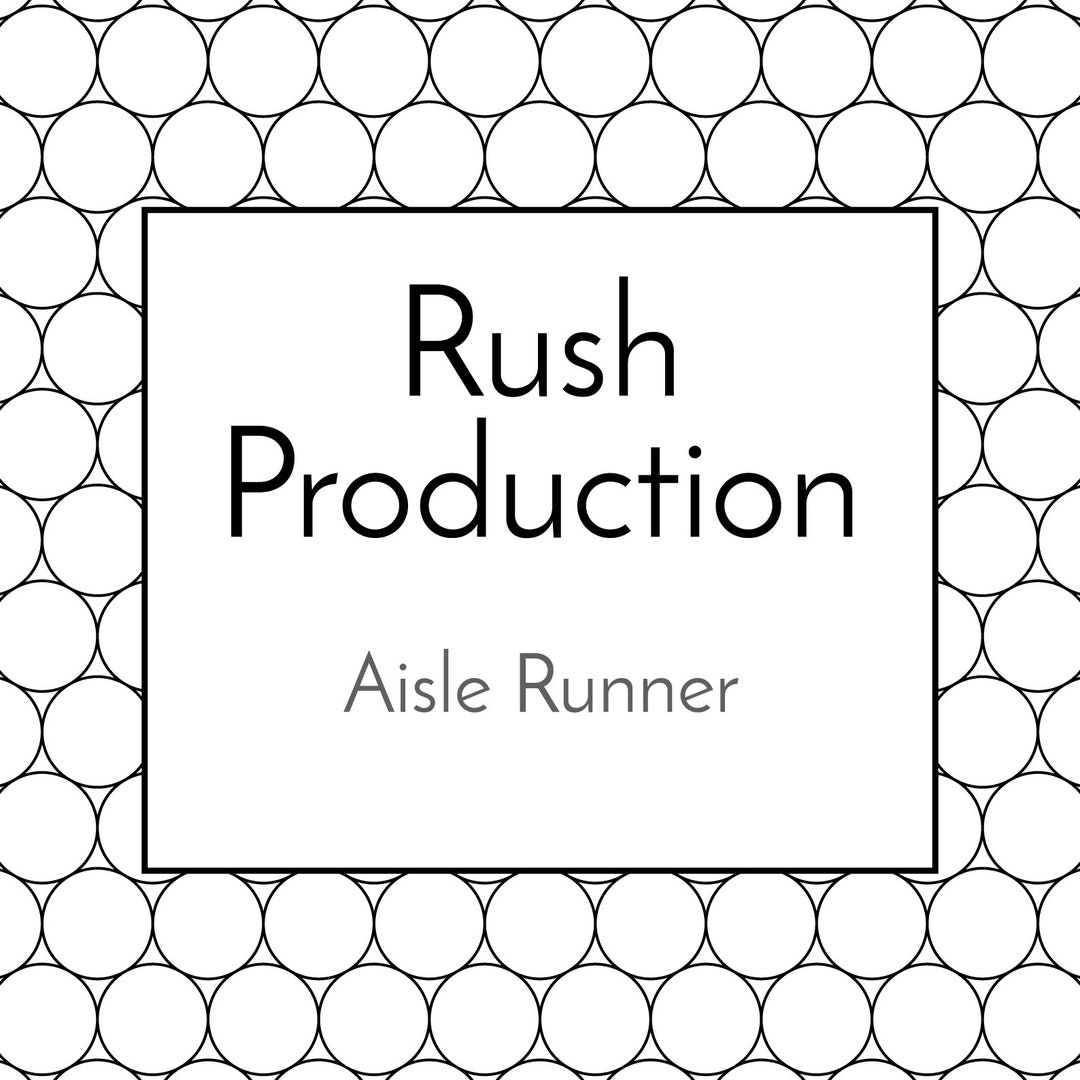 RUSH MY ORDER Aisle Runner Etsy