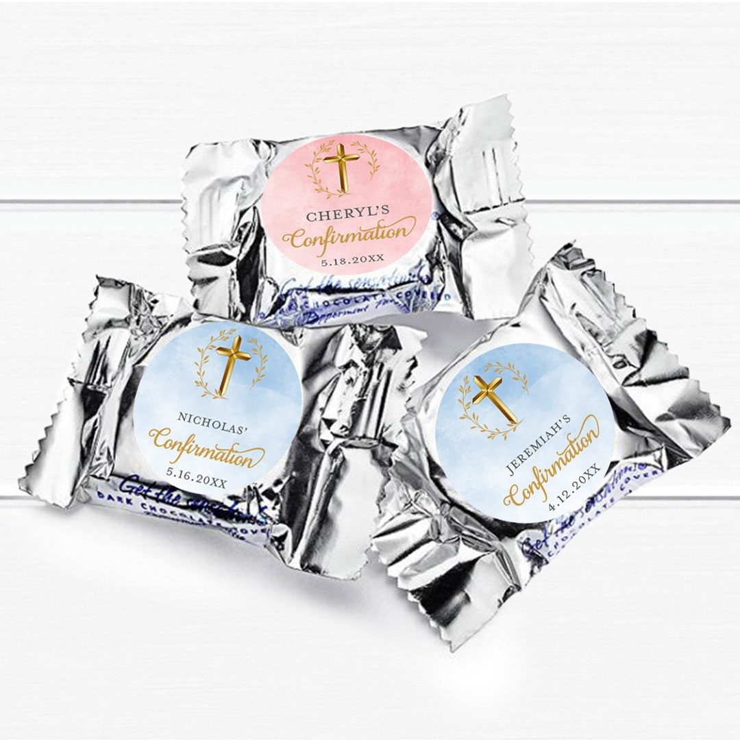 Confirmation Favors, 50 Pcs Confirmation Personalized Chocolate York ...