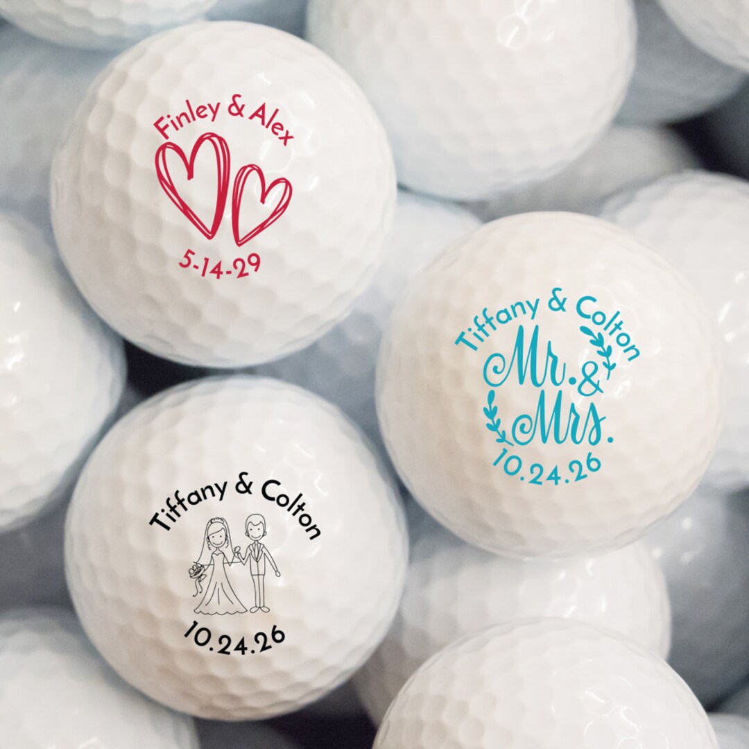 12 Pcs Wedding Personalized Golf Ball Favors Golf Ball Party Etsy