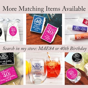 40th Birthday Favors - Personalized Lip Balm, Vanilla (Set of 12) Bild 7