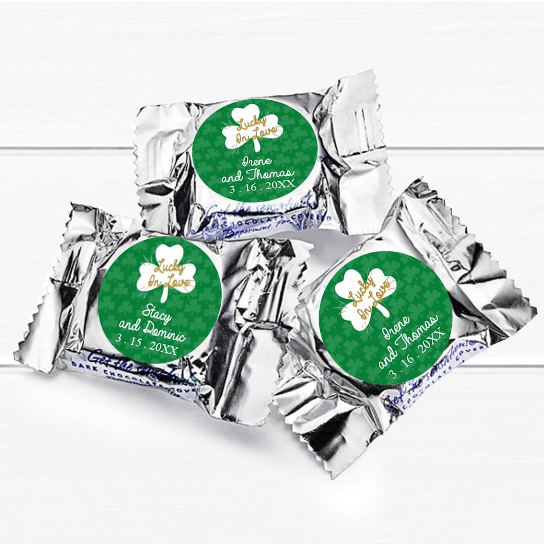 Irish Wedding Favors, Set of 50, Lucky in Love Shamrock Irish ...