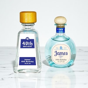 Personalized Stickers that works for Don Julio or 1800 Silver Tequila Party Favor Stickers -  MAE20 - LABELS ONLY - 16 pieces