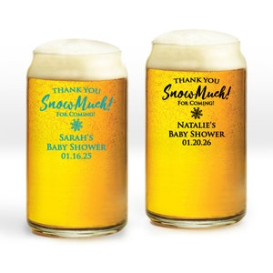 24 pcs   Thank You Snow Much Personalized Beer Can Shaped Glass Favors  Party Favors MAE104, Can Beer Glass Favors