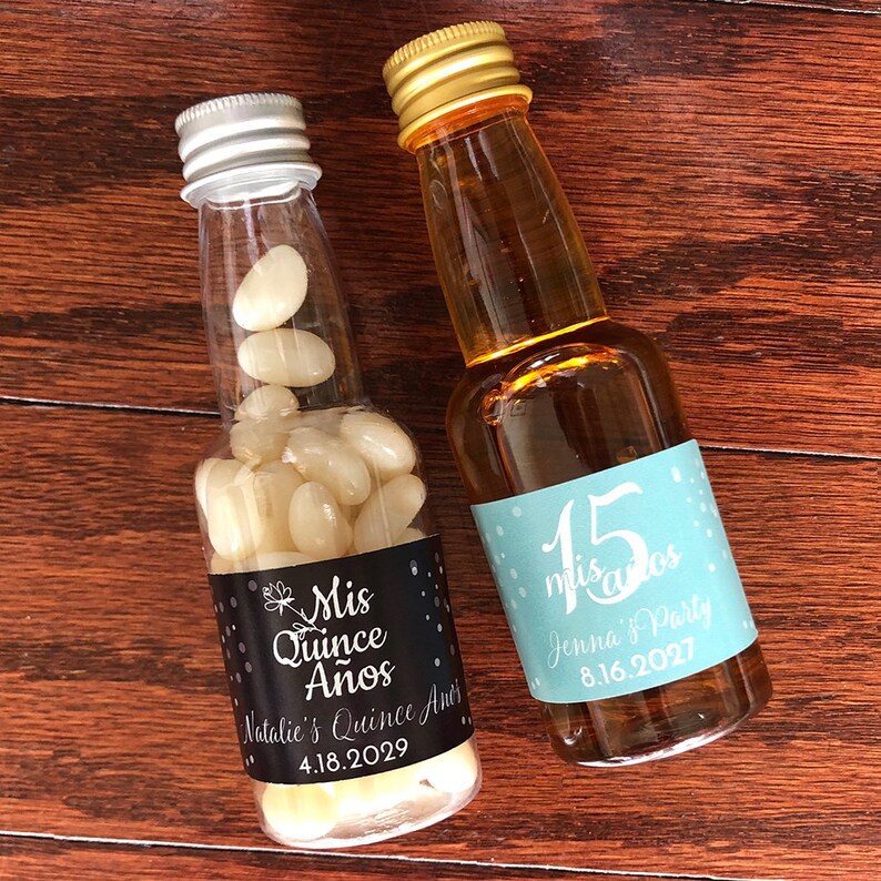 MAE65BLNDJOSEFAS18SV-GD- Quince Party Favors Mis Quince Anos Personalized Favor Container in Gold or Silver Birthday Favors 12 pcs