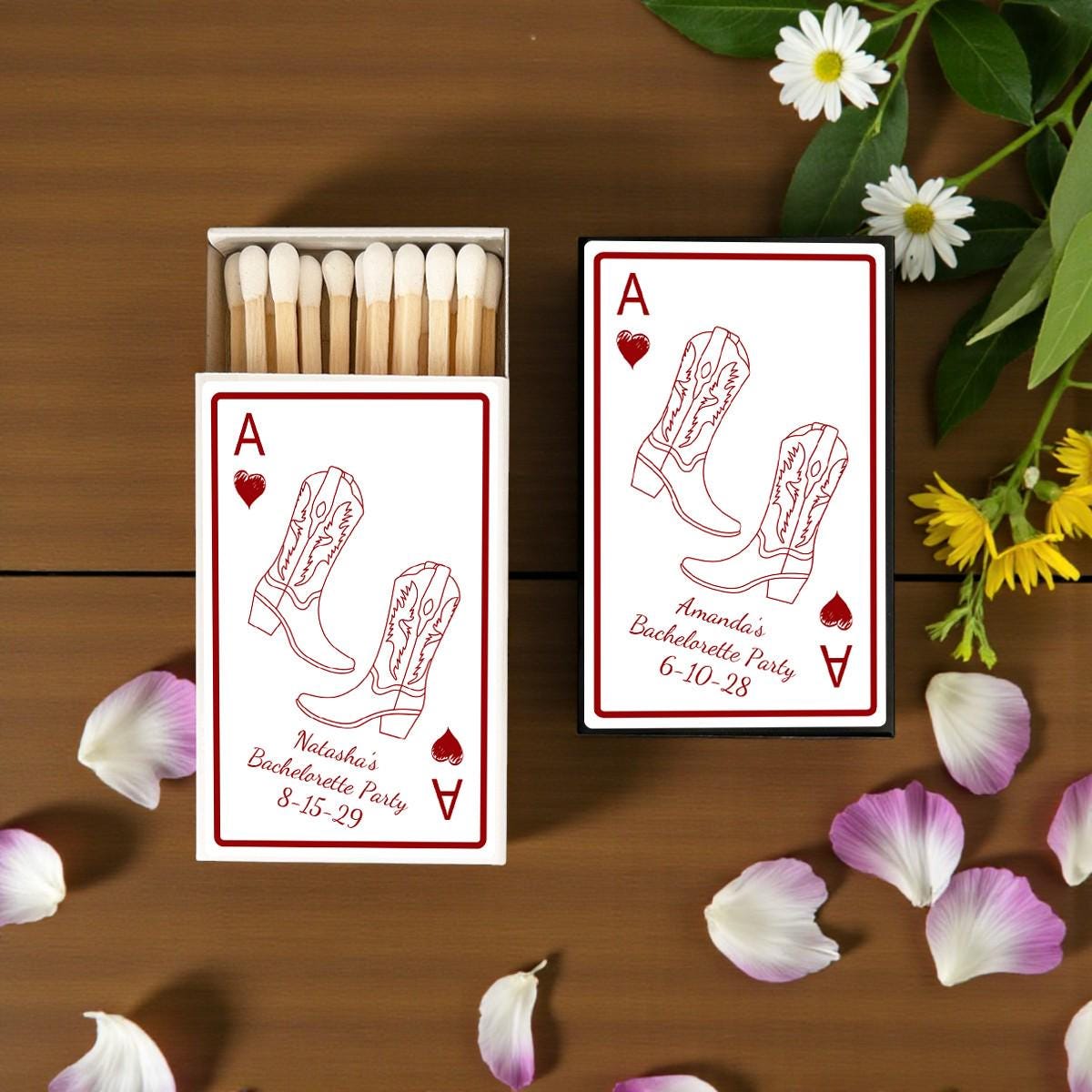Bachelorette BULK Matches Set of 50, Western Boots Bachelorette ...