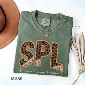 Comfort Colors SLP Shirt Floral Patchwork Speech Therapist Tee, Speech Language Pathologist Gift, Back To School Therapy Shirt