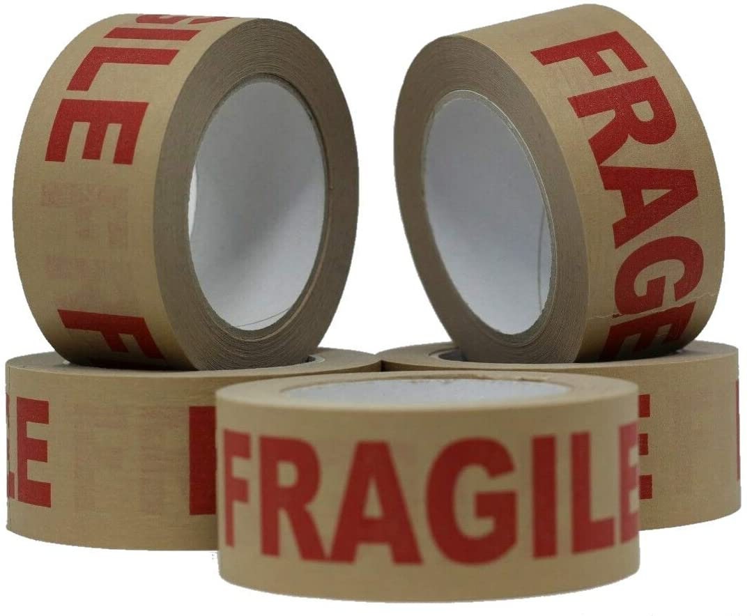6 x FRAGILE TAPE for Warning/Attention 48mmx50m 2" Packing Parcels Sticky 