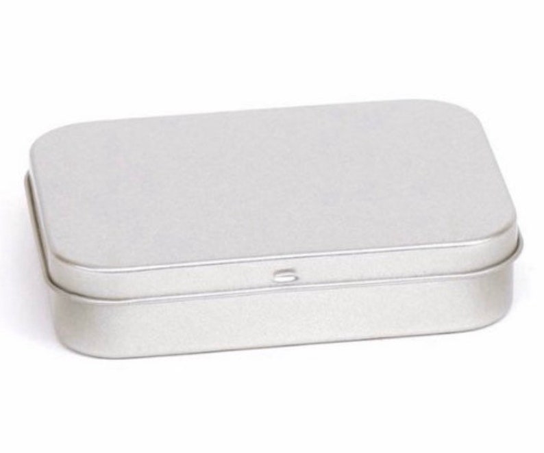 150mls Deep Rectangular Tin, Storage Tin, Travel Tin, Cotton Buds Tin, Plastic Free, Tobacco Tin, Storage Tin, Reduce Waste, Aluminium Tin zdjęcie 1