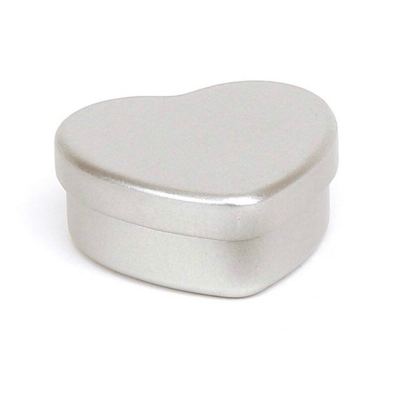 Heart Shape Tins Silver Heart Tin Rose Gold Heart Tin Pill Etsy