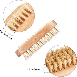 Wooden Nail Brush, Nail Care, Manicured Hands, His & Her Grooming, Double Sided Nail Brush, Soft Bristles, Clean Nails, Beautiful Nails image 3