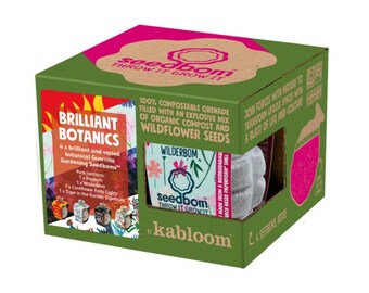 Brilliant Botanics 4 Pk Seedbom Gift Set, Christmas Gift, Seed Bombs, Gardeners Gift, Spring Time Gardening Gift