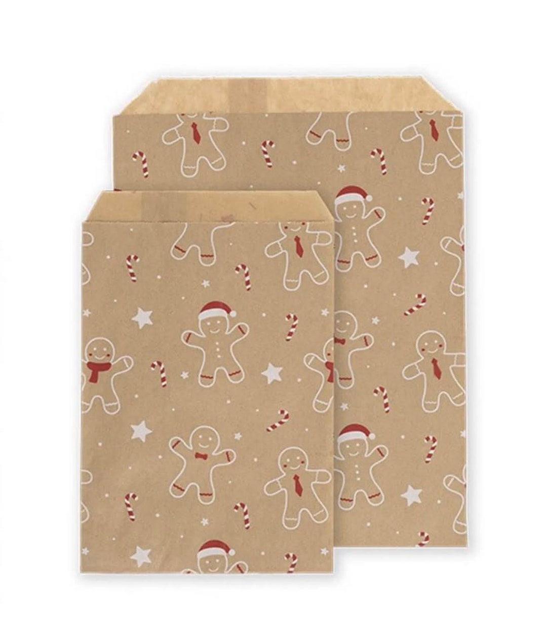 Gingerbread Men Gift Bags Kraft Paper Bags 2 Sizes Various Etsy UK