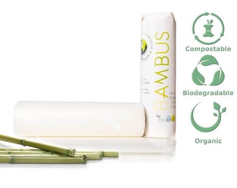 Re-usable Paper Towels, Washable Bamboo Paper Towels,  20 Sheets Per Roll, 28 x 28 cm, Wet Or Dry, 100% Plant Based, Washable Bamboo Roll