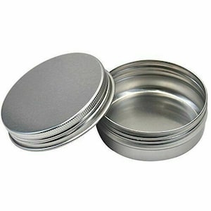 60ml Silver Round Shampoo Bar Tin, Screw Top Tin, Shampoo Bar Tin, Travel Tin, Aluminium Tin Storage, Eco Friendly, Environmentally Friendly image 1