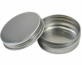 60ml Silver Round Shampoo Bar Tin, Screw Top Tin, Shampoo Bar Tin, Travel Tin, Aluminium Tin Storage, Eco Friendly, Environmentally Friendly