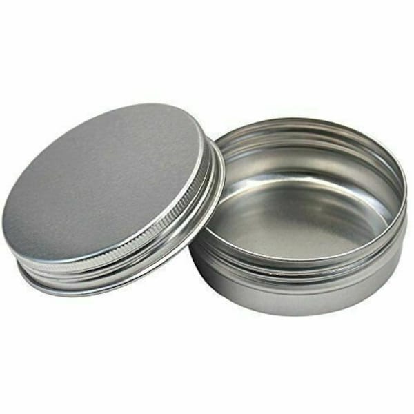 60ml Silver Round Shampoo Bar Tin, Screw Top Tin, Shampoo Bar Tin, Travel Tin, Aluminium Tin Storage, Eco Friendly, Environmentally Friendly