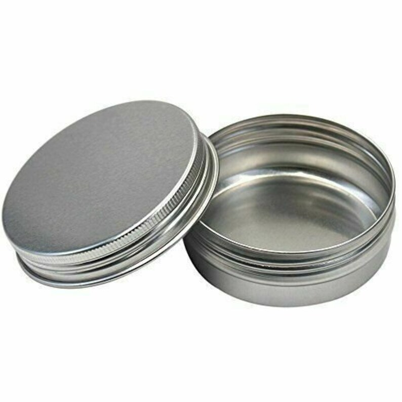 60ml Silver Round Shampoo Bar Tin, Screw Top Tin, Shampoo Bar Tin, Travel Tin, Aluminium Tin Storage, Eco Friendly, Environmentally Friendly image 1