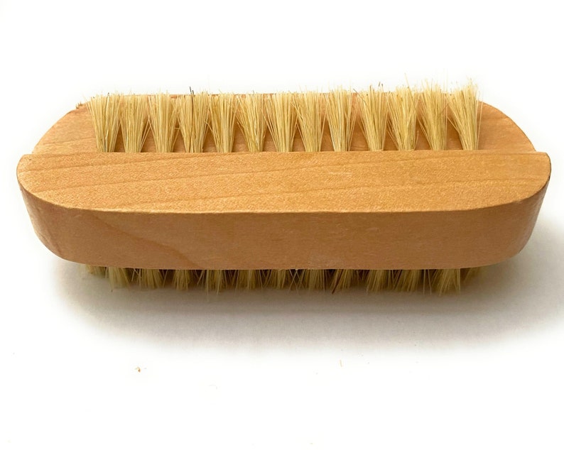 Wooden Nail Brush, Nail Care, Manicured Hands, His & Her Grooming, Double Sided Nail Brush, Soft Bristles, Clean Nails, Beautiful Nails image 2