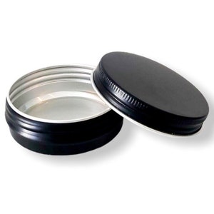 60ml Black Round Shampoo Bar Tin, Screw Top Tin, Shampoo Bar Tin, Travel Tin, Aluminium Tin Storage, Eco Friendly, Environmentally Friendly