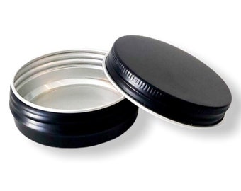 60ml Black Round Shampoo Bar Tin, Screw Top Tin, Shampoo Bar Tin, Travel Tin, Aluminium Tin Storage, Eco Friendly, Environmentally Friendly