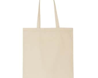 Organic Cotton Tote Bag Re-useable Shopping Bag Plain Tote 