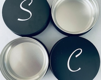 Solid Hair Bar Tins, Shampoo & Conditioner Bar Tin, Silver or Black Tin, Round 60ml Storage Tin, Travel Tin, Aluminium Tin Storage, Eco Life